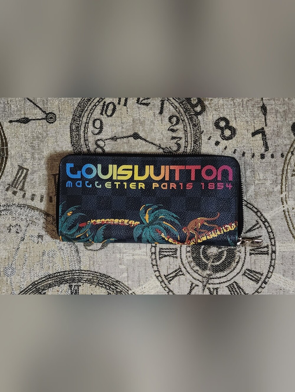 Louis Vuitton Damier Cobalt Limited Edition Palm Portefeuille Brazz Wallet